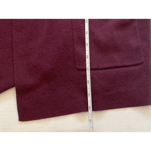 Croft & Barrow Cotton Blend Long Open Cardigan, Burgundy Red, Pockets, Size 2X - Picture 11 of 11